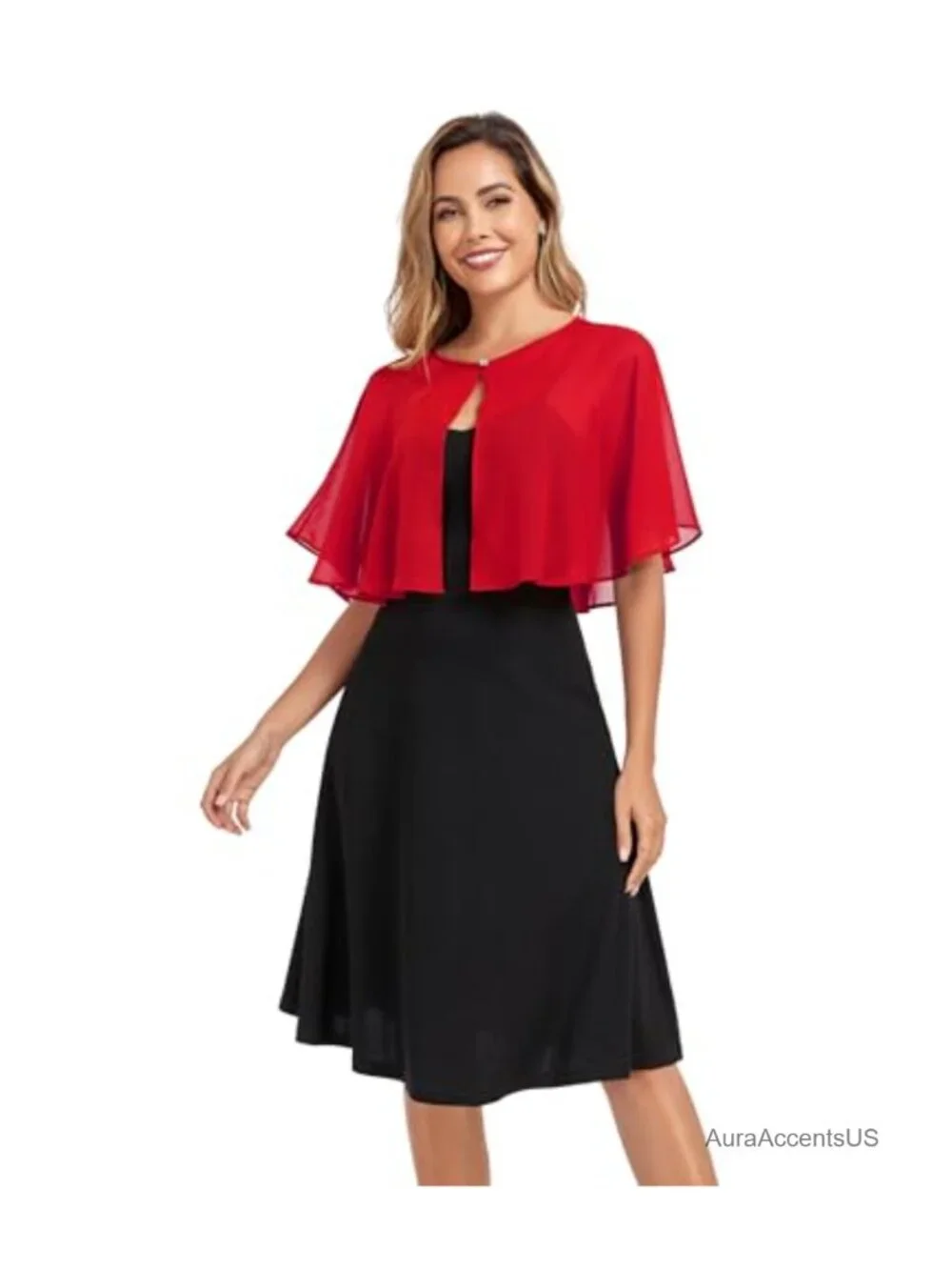 N/A chiffon capelet